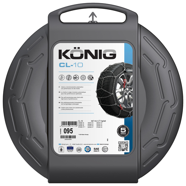König CL-10. The solid snow chain perfect on snow and ice